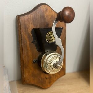 Vintage coffee grinder decor